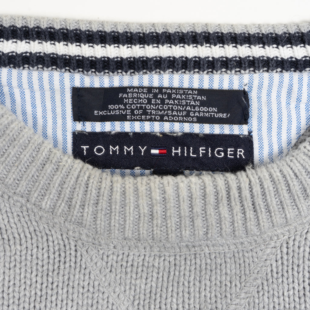 Witte Vintage Tommy Hilfiger Sweater - Maat XL