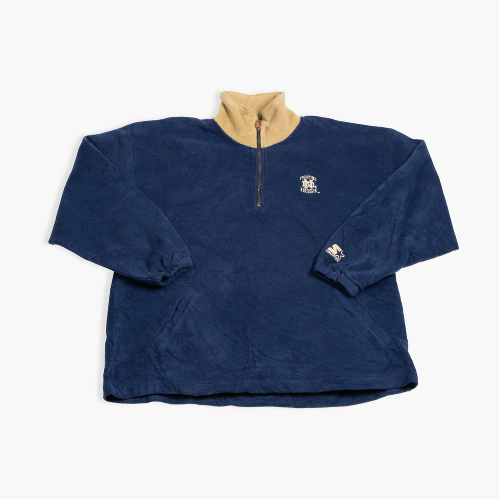 Blauwe Vintage Starter Fighting Irish Fleece Sweater Maat XXL